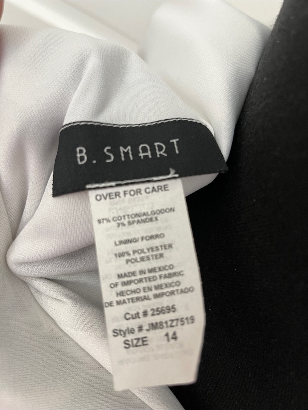 B. Smart One-Shoulder Black & White Floral Dress with Wide Belt - Picture 2 of 7